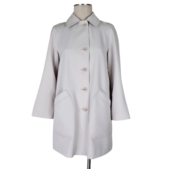 Forecaster Jacket Size 7/8 Ivory Pockets Button Spun Polyester Vintage Y2K 90s - Picture 1 of 11